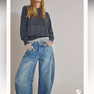 We The Free Lucky You Mid-Rise Barrel Jean